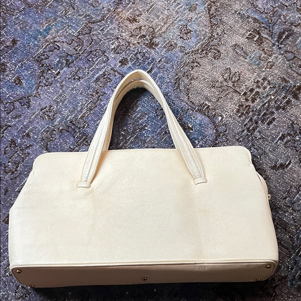 Vintage Elegant Cream Women's Top-Handle Bag